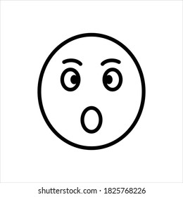 Icono de línea de vector para sorpresa