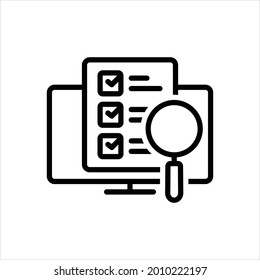 Vektorliniensymbol für Umfragen