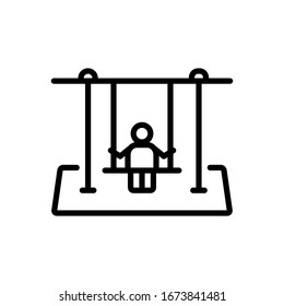 Vector line icon for swing