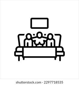 Vector line icon for swingers