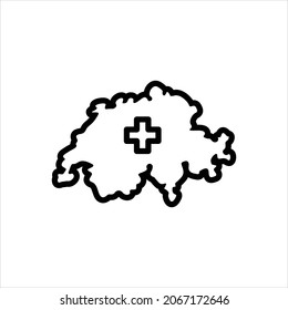Vector line icon for swiss