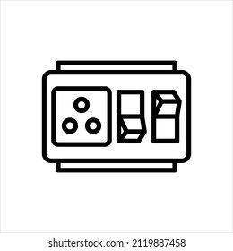 Icono de línea de vector para conmutado