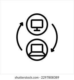 Vector line icon for switching