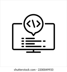 Vector Line Icon For Syntax