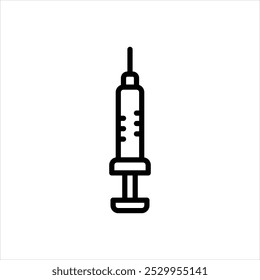 Icono de la línea de Vector para la jeringuilla