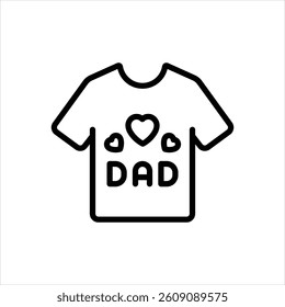 Vector line icon for t shirt