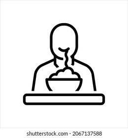 Vector line icon for taken