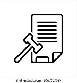 Vector line icon for taken