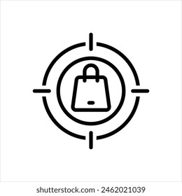Vector line icon for target