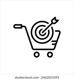 Vector line icon for target