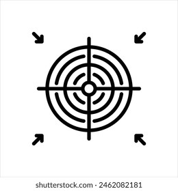 Vector line icon for target
