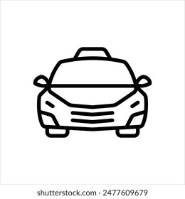 Vector line icon for taxi