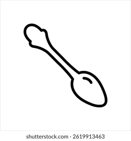 Vector line icon for tea spoon