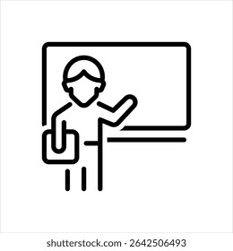 Vector line icon for teach