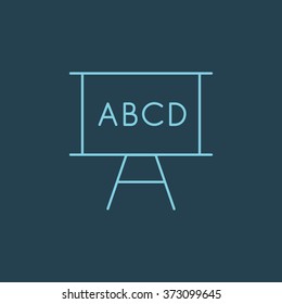 Vector Line Icon Of Teaching Stand. Eps-10.