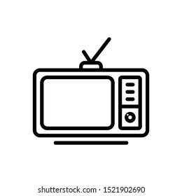 Vector line icon for television