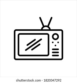 Vector line icon for television