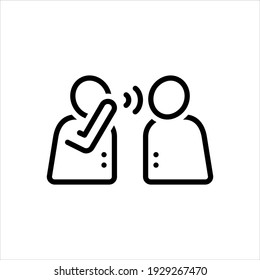 Icono de línea de vector para las instrucciones