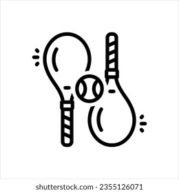 Vector line icon for tennis