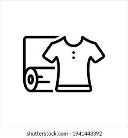 Vector line icon for textiles