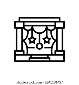Icono de línea de vector para el teatro