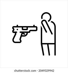 Icono de línea del vector para amenazar
