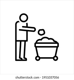 Vector line icon for throws