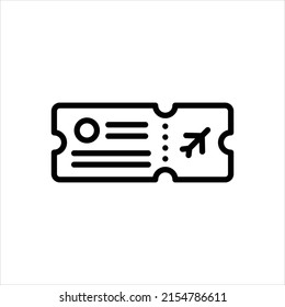Vector line icon for ticket