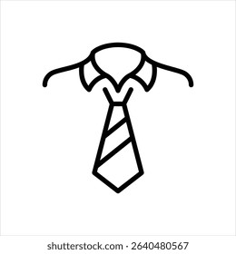 Vector line icon for tie
