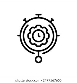 Vector line icon for time management