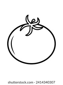 Vector line icon for tomato