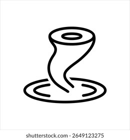 Vector line icon for tornado