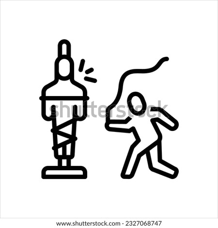 Vector line icon for torture