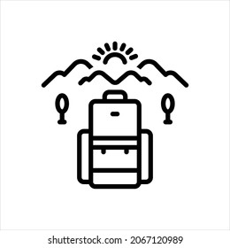 Vektorliniensymbol für Touren