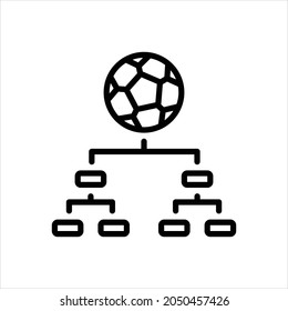 Vector line icon for tournament