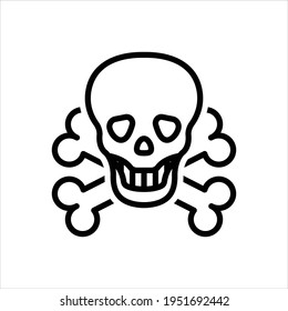 Vector line icon for toxic