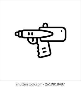 Ícone de linha de vetor para arma de brinquedo
