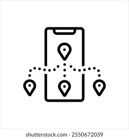 Icono de línea de Vector para el seguimiento
