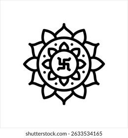 Vector line icon for traditional