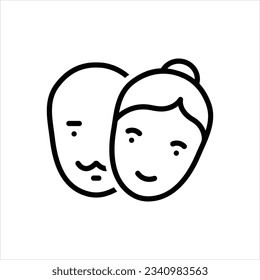 Icono de línea de vector para transexuales GTB