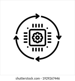 Vector line icon for transform
