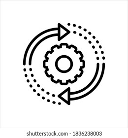 Vector line icon for transition