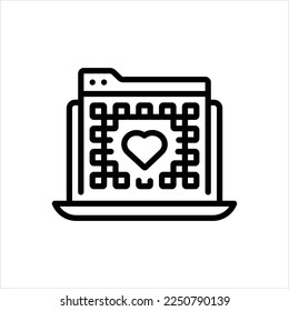 Vector line icon for transparent