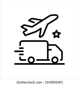 Icono de línea de vector para transporte