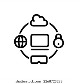 Vector line icon for trends
