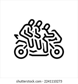 Vector line icon for triple