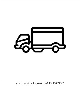 Vector line icon for truck