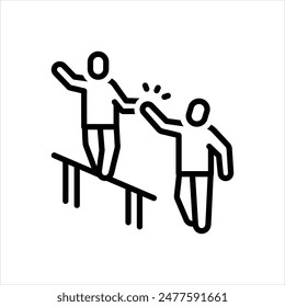 Vector line icon for trust