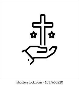 Vektorliniensymbol für die Wahrheit