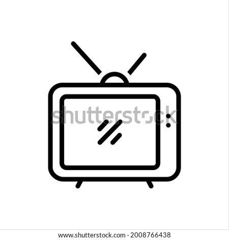 Vector line icon for tuner